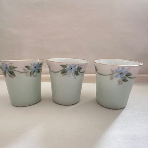 Set Three Vintage Geisha Girl Shadow Shot Glasses - Picture 7 of 11